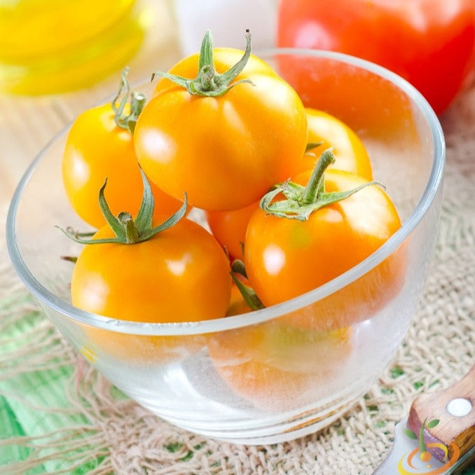 Yellow Jubilee tomato seeds to order online from the USA. Indeterminate, low-acid, sun golden AAS winner! Open-pollinated, USA-quality, NON-GMO organic seeds & more!